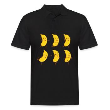 Yoga Fruit Namaste Zen Meditation - Männer Poloshirt - Schwarz - Vorne - Kai (181cm)