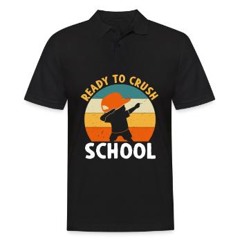 Ready To Crush School Dabbing Schoolchild - Men's Polo Shirt - black - Front - Kai (181cm)