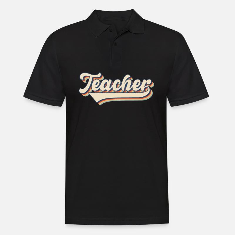Professeur Lehrer Retro - Polo Homme - noir