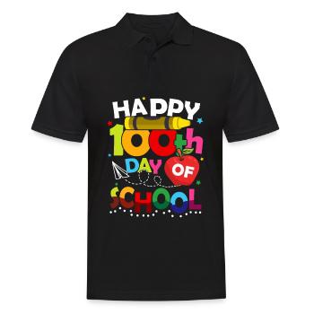 Happy 100th Day Of School - Men's Polo Shirt - black - Front - Kai (181cm)