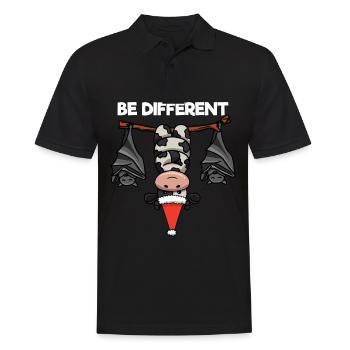 Be Different Cow Bat Santa Claus - Men's Polo Shirt - black - Front - Kai (181cm)
