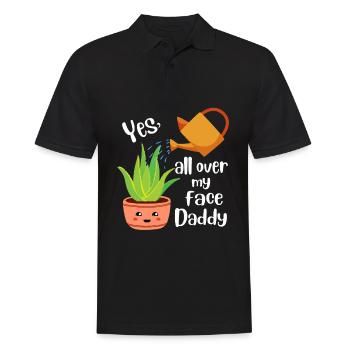 Yes All Over My Face Daddy Aloe Vera Pflanzen - Männer Poloshirt - Schwarz - Vorne - Kai (181cm)