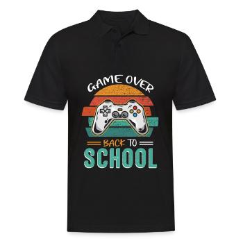 School Child Start Game Over First Day of School - Men's Polo Shirt - black - Front - Kai (181cm)