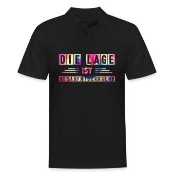 The location is drunken vintage boozing - Men's Polo Shirt - black - Front - Kai (181cm)