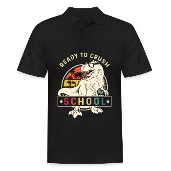 Ready To Crush School Dinosaurs - Men's Polo Shirt - black - Front - Kai (181cm)