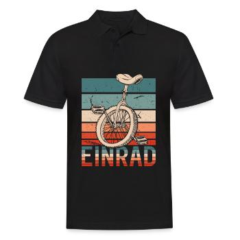Einrad Retro Einradfahrer Einradfahrerin - Männer Poloshirt - Schwarz - Vorne - Kai (181cm)