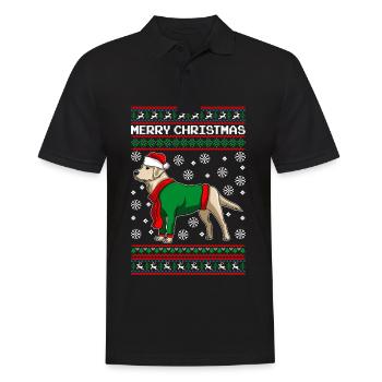 Chien de Noël joyeux du Labrador - Polo Homme - noir - Devant - Kai (181cm)