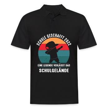 Schule geschafft 2022 Legende Schulabschluss - Männer Poloshirt - Schwarz - Vorne - Kai (181cm)