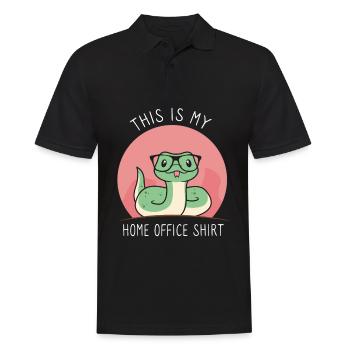 Ceci est ma chemise de bureau à domicile Snake bureau à domicile - Polo Homme - noir - Devant - Kai (181cm)