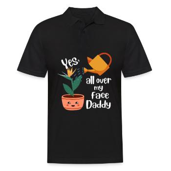 Yes All Over My Face Daddy Gardener - Men's Polo Shirt - black - Front - Kai (181cm)