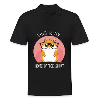 This is my home office hamster - Men's Polo Shirt - black - Front - Kai (181cm)