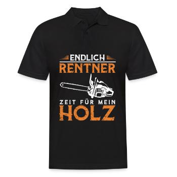 Endlich Rentner Zeit Für Mein Holz Brennholz - Männer Poloshirt - Schwarz - Vorne - Kai (181cm)