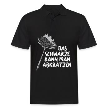 Das Schwarze Kann Man Abkratzen - Männer Poloshirt - Schwarz - Vorne - Kai (181cm)