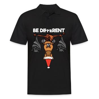 Soyez différent Pony Bat Père Noël - Polo Homme - noir - Devant - Kai (181cm)