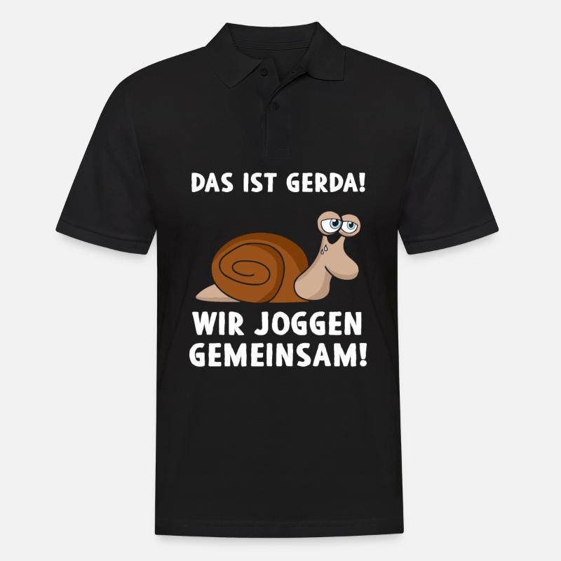 Das Ist Gerda Wir Joggen Gemeinsam - Männer Poloshirt - Schwarz