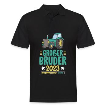 Großer Bruder 2023 Loading - Männer Poloshirt - Schwarz - Vorne - Kai (181cm)