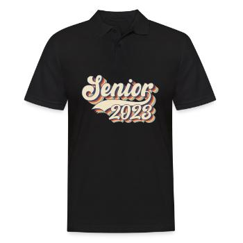Senior 2023 Retiree 2023 - Männer Poloshirt - Schwarz - Vorne - Kai (181cm)