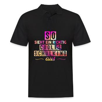 Voici à quoi ressemble un écolier vraiment cool - Polo Homme - noir - Devant - Kai (181cm)