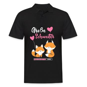 Große Schwester Lädt - Männer Poloshirt - Schwarz - Vorne - Kai (181cm)