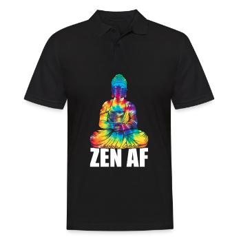 Zen AF Bouddha Namaste Yoga Méditez Entraînement - Polo Homme - noir - Devant - Kai (181cm)