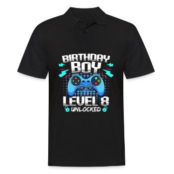 Birthday Girl Level 8 Jeux débloqués - Polo Homme - noir - Devant - Kai (181cm)
