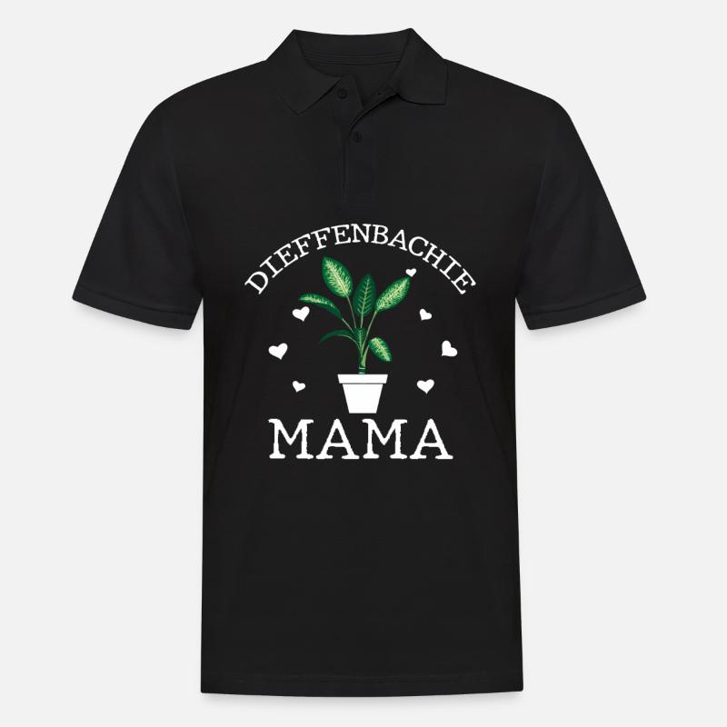 Dieffenbachia Mama - Männer Poloshirt - Schwarz