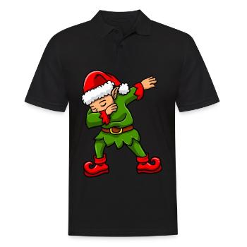 Dabbing Elf - Men's Polo Shirt - black - Front - Kai (181cm)