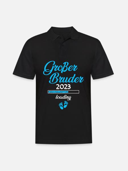 Großer Bruder 2023 Loading - Männer Poloshirt - Schwarz