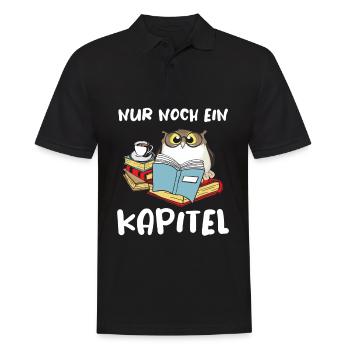 Nur Noch Ein Kapitel Bücher Kettenleser - Männer Poloshirt - Schwarz - Vorne - Kai (181cm)