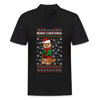 Suricate avec pull de Noël moche - Polo Homme - noir - Devant - Kai (181cm)