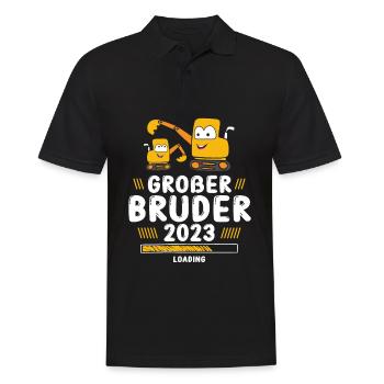 Großer Bruder 2023 Loading Bagger - Männer Poloshirt - Schwarz - Vorne - Kai (181cm)