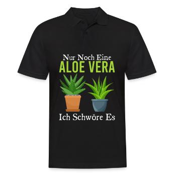 Nur Noch Eine Aloe Vera Ich Schwöre Es Pflanze - Männer Poloshirt - Schwarz - Vorne - Kai (181cm)