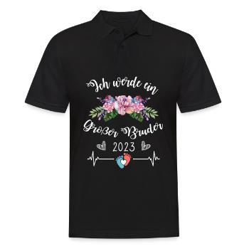 Großer Bruder 2023 - Männer Poloshirt - Schwarz - Vorne - Kai (181cm)