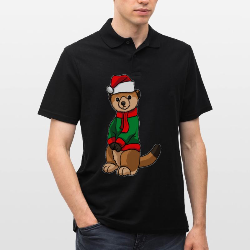 Suricates avec pull de Noël Polo Homme