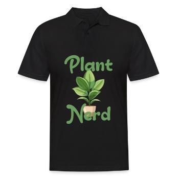 Nerd des plantes - Polo Homme - noir - Devant - Kai (181cm)
