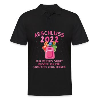 Für Das Shirt Musste Ich Unnützes Zeug Lernen - Männer Poloshirt - Schwarz - Vorne - Kai (181cm)