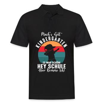 Machs gut Kindergarten Schule Ich Komme Dabbing - Männer Poloshirt - Schwarz - Vorne - Kai (181cm)