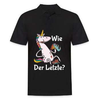 Drachen Wie Das Letzte Einhorn frisst Drache - Männer Poloshirt - Schwarz - Vorne - Kai (181cm)