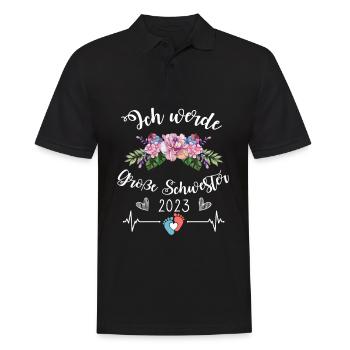 Große Schwester 2023 - Männer Poloshirt - Schwarz - Vorne - Kai (181cm)
