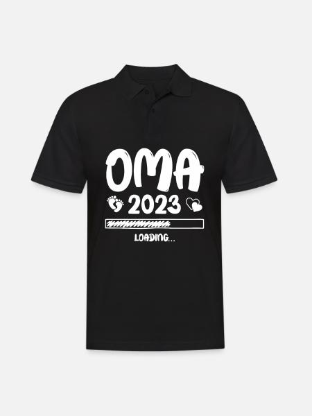 Oma Loading 2023 - Männer Poloshirt - Schwarz