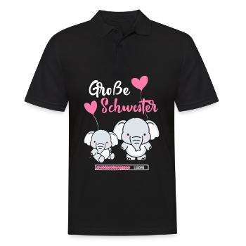 Große Schwester Lädt - Männer Poloshirt - Schwarz - Vorne - Kai (181cm)
