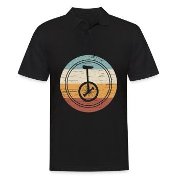 Unicycle Retro Unicyclist Vintage - Men's Polo Shirt - black - Front - Kai (181cm)