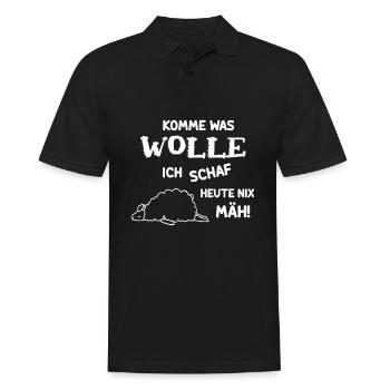 Komme was Wolle ich Schaf Heute Nix Mäh Schaf - Männer Poloshirt - Schwarz - Vorne - Kai (181cm)
