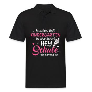 Machs gut Kindergarten Schule Ich Komme Schultüte - Männer Poloshirt - Schwarz - Vorne - Kai (181cm)