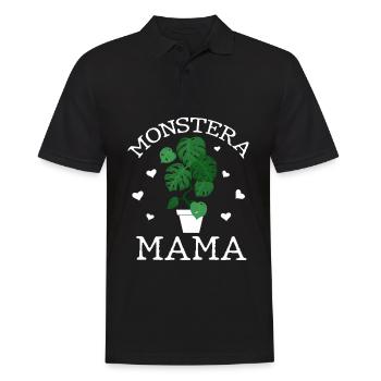 Monstera Mama - Männer Poloshirt - Schwarz - Vorne - Kai (181cm)