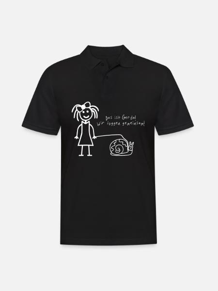 Snail Sport c’est Gerda Nous courons ensemble - Polo Homme - noir