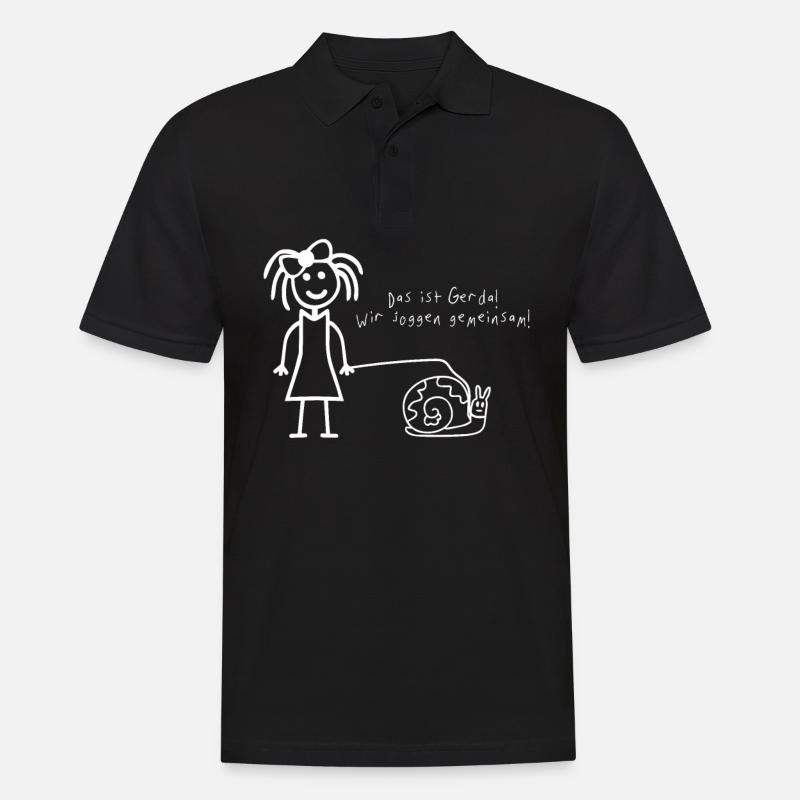 Snail Sport c’est Gerda Nous courons ensemble - Polo Homme - noir