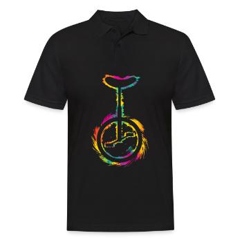 Unicycle - Men's Polo Shirt - black - Front - Kai (181cm)