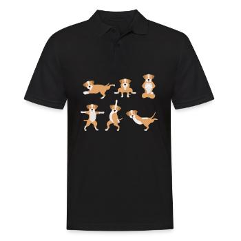 Chien de yoga - Polo Homme - noir - Devant - Kai (181cm)