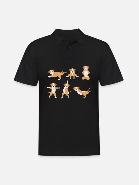 Yoga Dog - Men's Polo Shirt - black